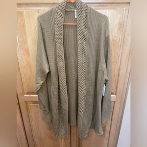 Faded Glory taupe cardigan 4X NWT